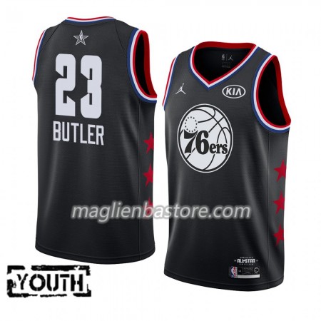Maglia Philadelphia 76ers Jimmy Butler 23 2019 All-Star Jordan Brand Nero Swingman - Bambino